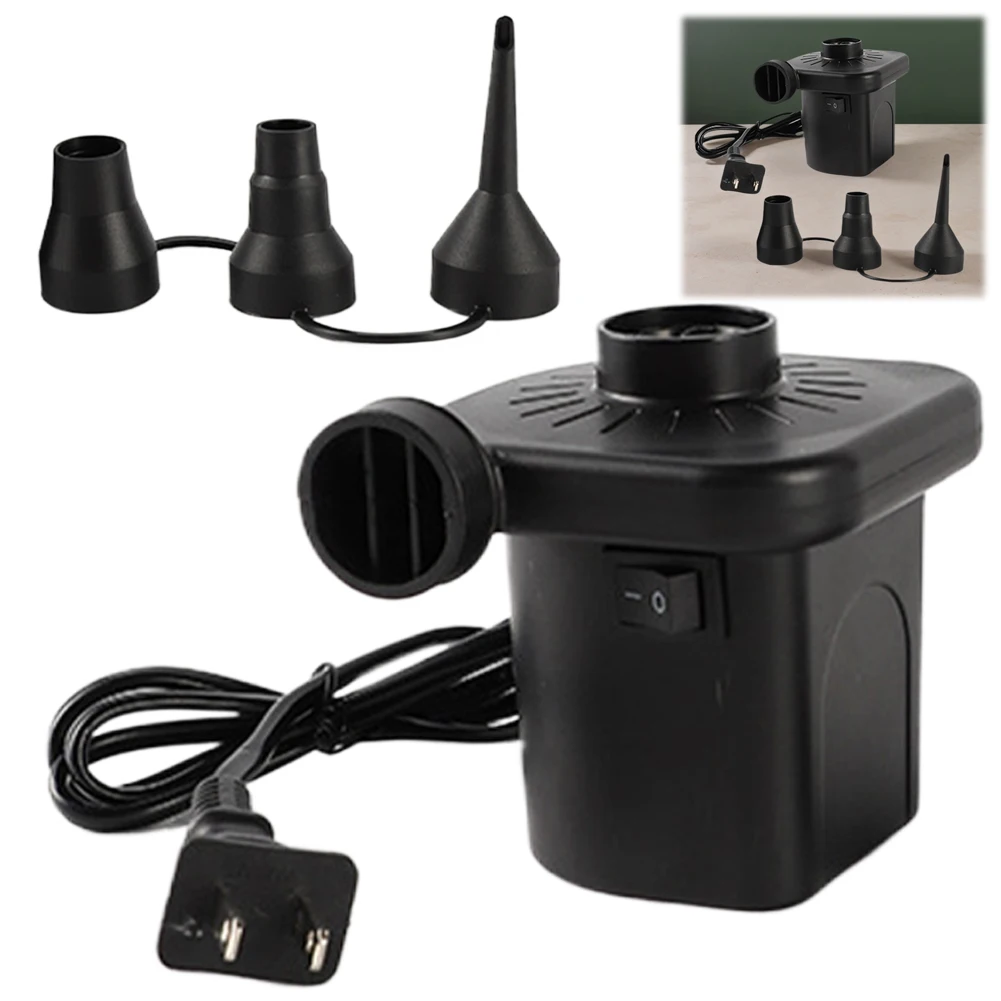 Electric Air Pump Quick-Fill Air Mattress Pump Inflator/Deflator Pumps for Inflatable Air Mattress Boats Swimming Ring