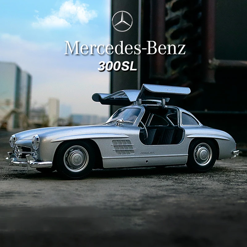 

WELLY 1:24 Mercedes-Benz 300SL Alloy Car Model Diecasts & Toy Vehicles Collect Car Toy Boy Birthday gifts