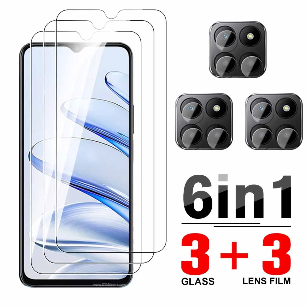 6in1 Protective Glass Case For Honor 70 Lite 5G Tempered Film Honar 70Lite Honor70Lite 6.5inch Screen Lens Camera Protector Film