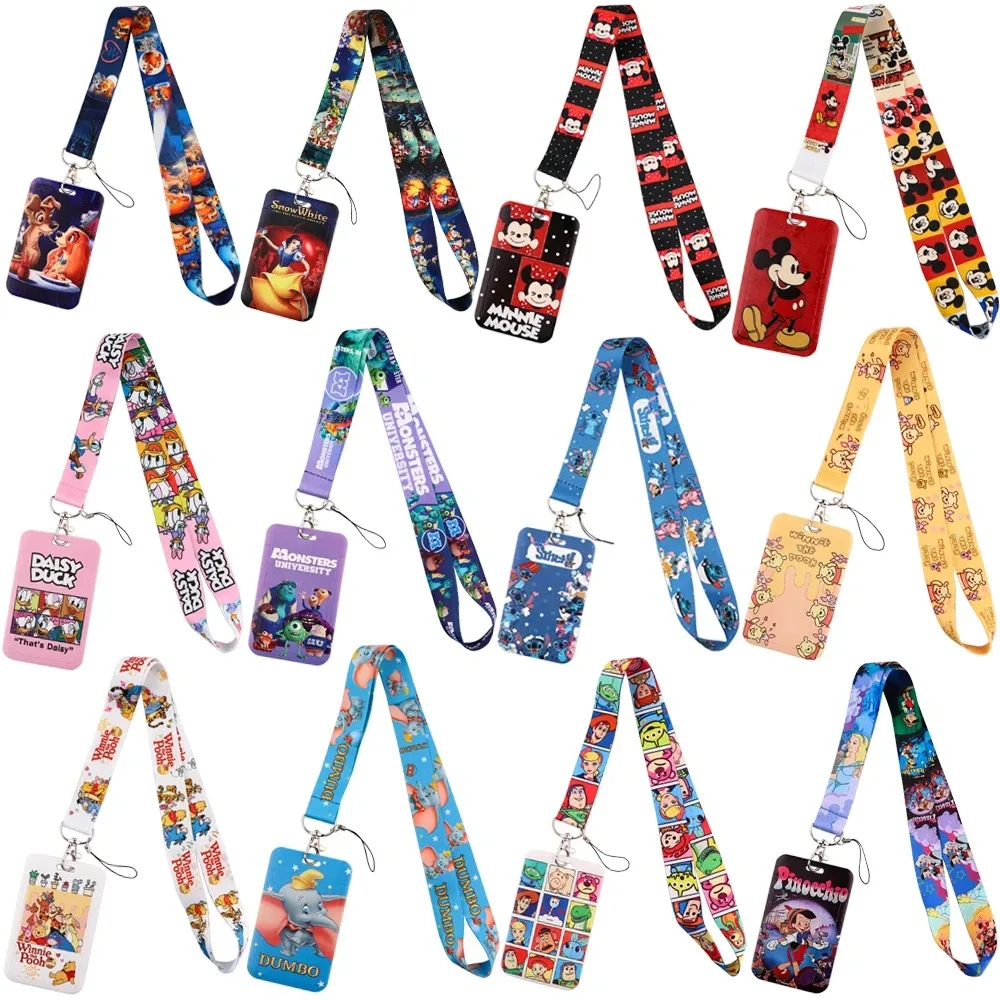 Disney Minnie Mouse Keychain for Keys ID Badge Holder Credit Card Neck Strap Keychain Lariat Phone Strap wholesale view 2
