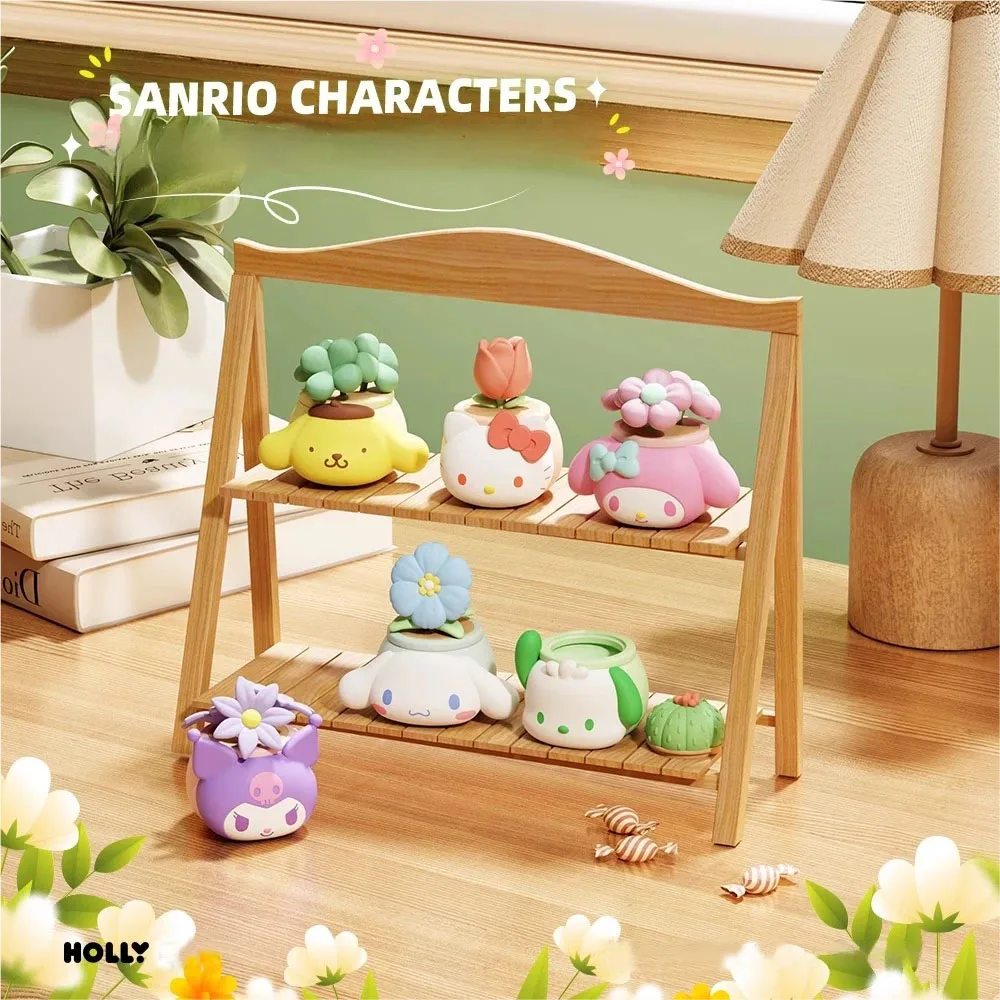 

Hello Kitty Potted Plant Series Anime Cute Girl Cartoon Ornament Kawaii Melody Kuromi Office Decoration Children Gift
