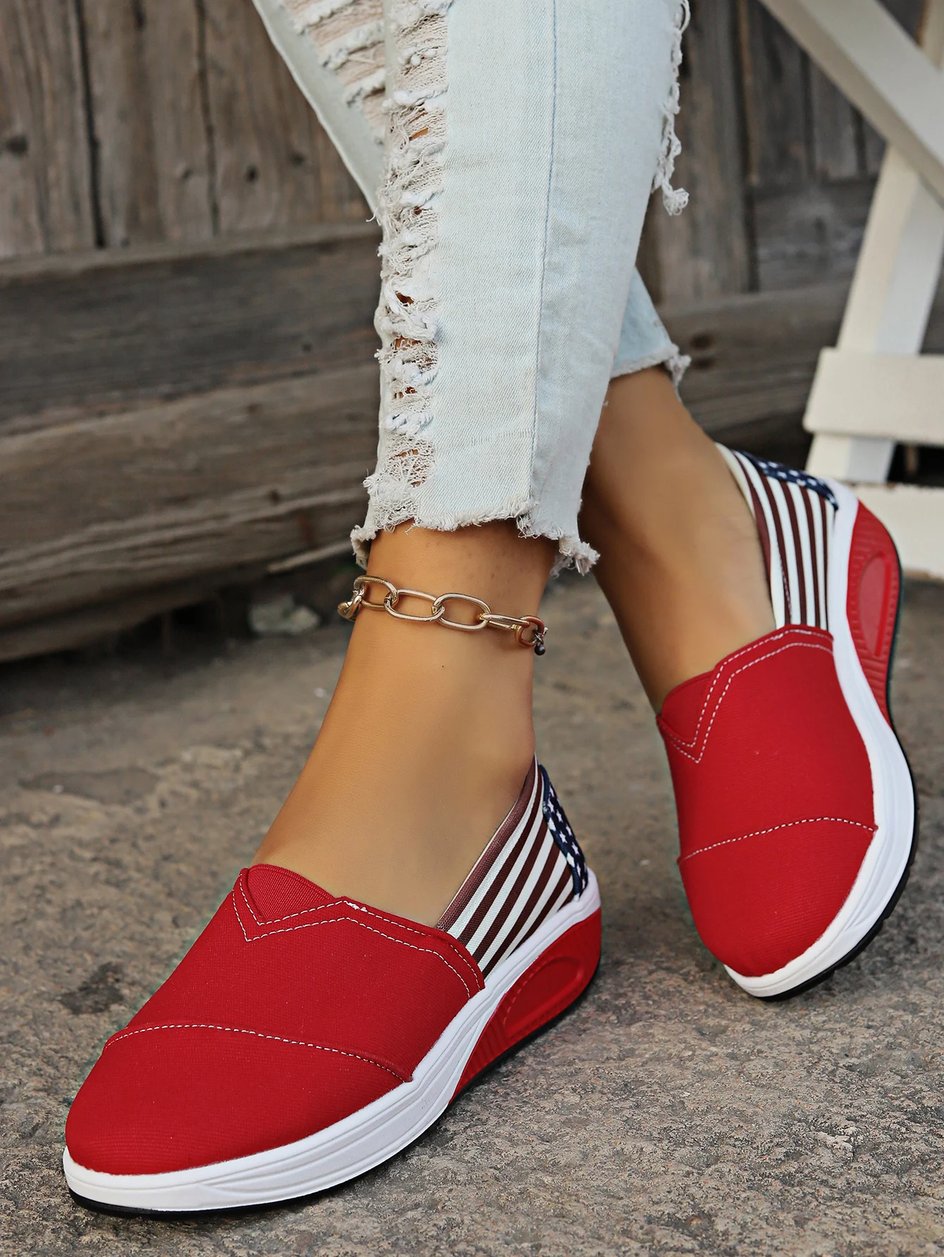 Women Shoes Large Size 35-45 Breathable Flat Canvas Flat Shoes Solid Color Soft