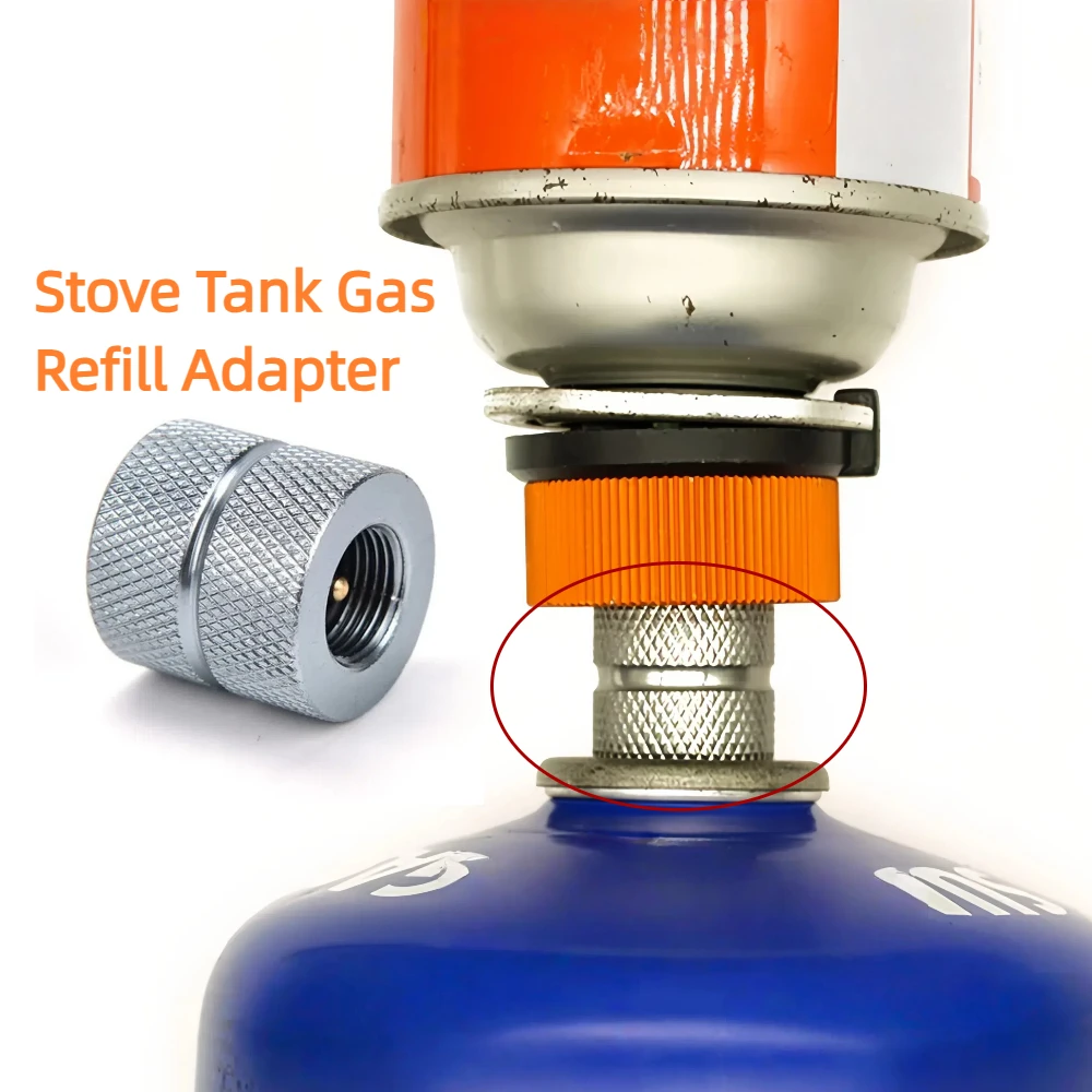 1 قطعة التخييم في الهواء الطلق محول الغاز شيفتر الملء خزان مسطح تحويل محول التخييم محول الغاز صمام اتصال شحن الغاز #4