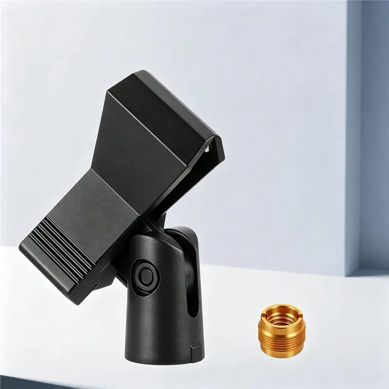 [NEW!A25P】 Adjustable Mic Clips(12 Pack) For Stand Sets-Mic Holders With Adapters Ideal For Stage, Studio& Podcasting