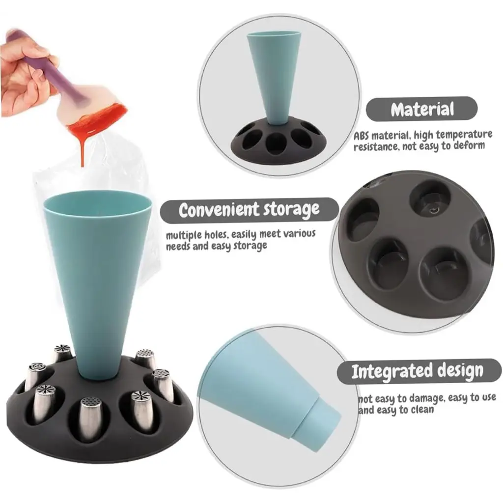 1Pcs, Piping And Tips Holder, For Cake Decorating, Baking Tools, Home Kitchen Accessories, Birthday Cake Decorating Bag Tool