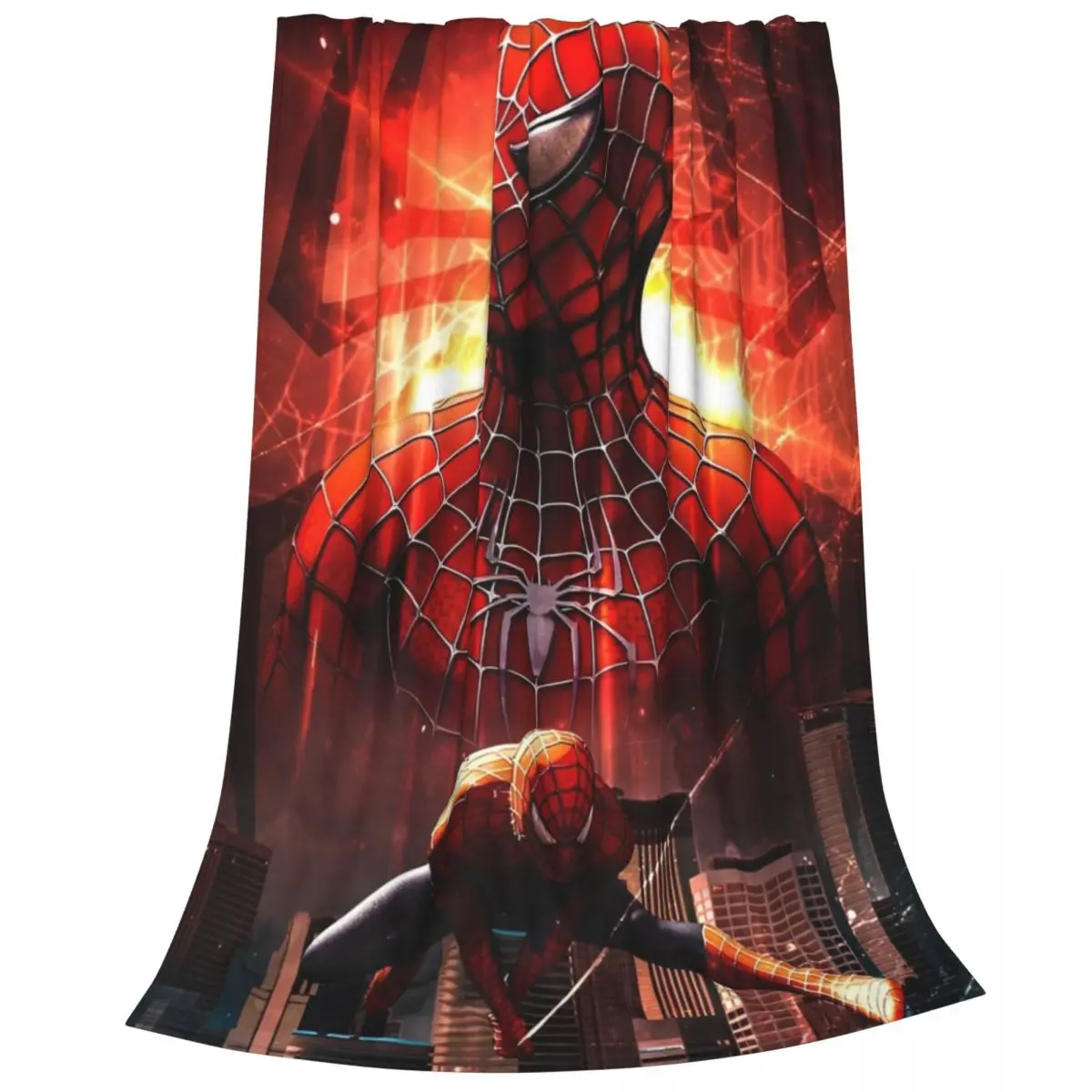 Spider-Man Comic Handsome Cool Blanket Fleece Print Cartoon Anime Lightweight Thin Throw Blanket for Home Travel Bedding Throws image 4