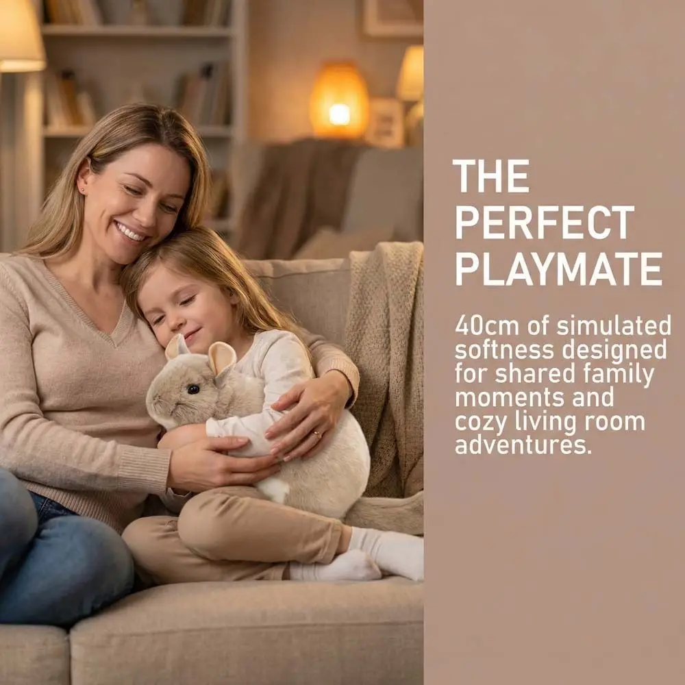 

Мягкая игрушка-шиншилла Kawaii: реалистичная, высококачественная, серая, уютная имитация крысы, компаньон для детей