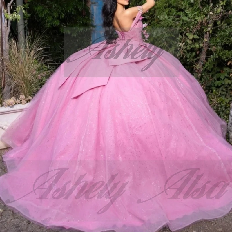 A36333 Simple High Quality 15th Girl Birthday Party Dress Ruched Bow Tulle Floor Length Prom Occasion vestido de 15 quinceañera