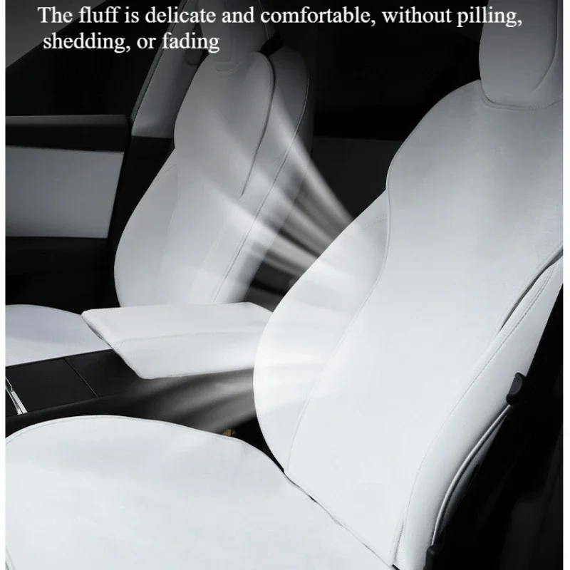 

Чехол-подушка для автомобильного сиденья Tesla Model 3/Y/3 Highland 2024 из фланелевого материала, дышащий, комфортный, аксессуар для интерьера автомобиля