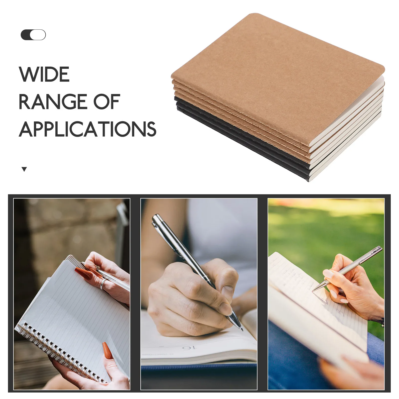 6Pcs Notebook Minimalist Portable Blank Journal Suitable Students Artists Drawing Sketching Paper Compact Small Journal