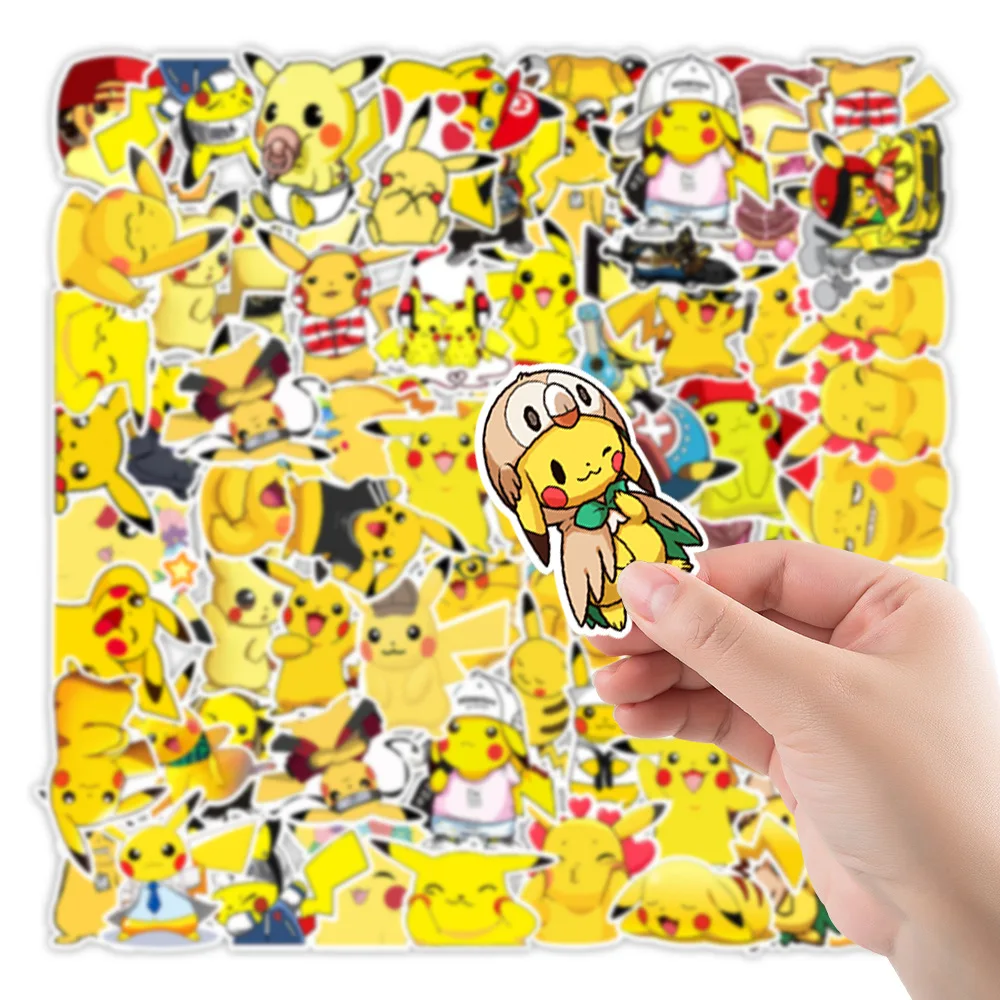 10/30/50PCS Kawaii Pikachu Pokemon Anime Stickers Cartoon DIY Travel Luggage Guitar Fridge Laptop Waterproof Graffiti Stickers