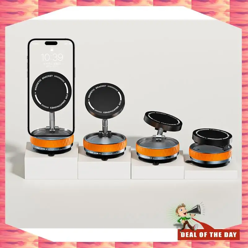 24-Hour Delivery 360 Degree Rotating Vacuum Suction Cup Magnetic Mobile Holder Phone Car Suction Folding Navigation Holder