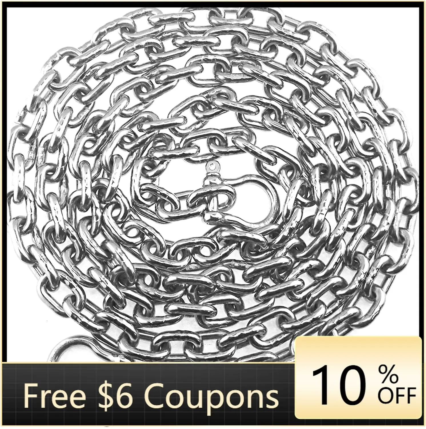 

BBWST индивидуальная полированная горячая распродажа 6 мм 8 мм DIN766 316/304 нержавеющая сталь с коротким звеном якорная цепь для морских пехотинцев