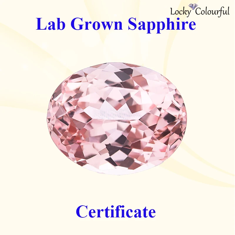 Lab Grown Sapphire Morgan Pink Oval Cut Charms VVS1 Top Quality Beads for Selectable AGLCertificate DIY Jewelry Making Materials