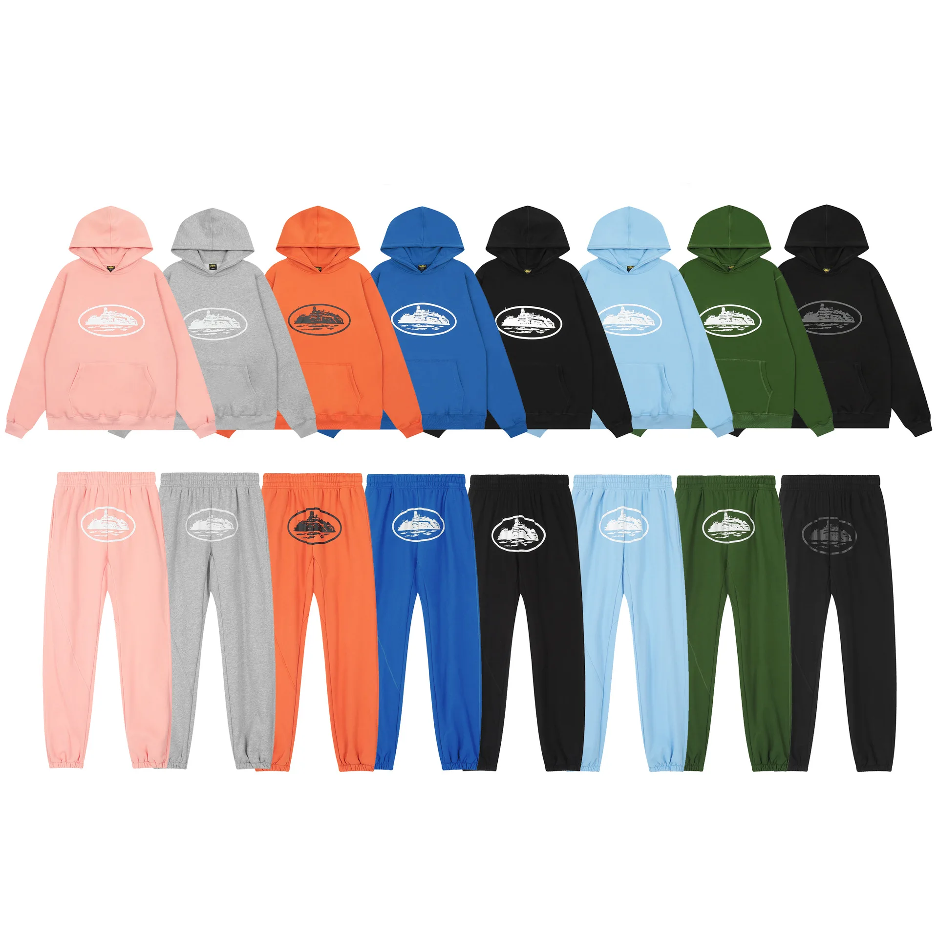 100% Cotton Brand Hoodie Pant Quality Women Men Hip Hop Casual Hoodies Pants Sexy Slim Fashion Trend Solid Clothing y2k Tops