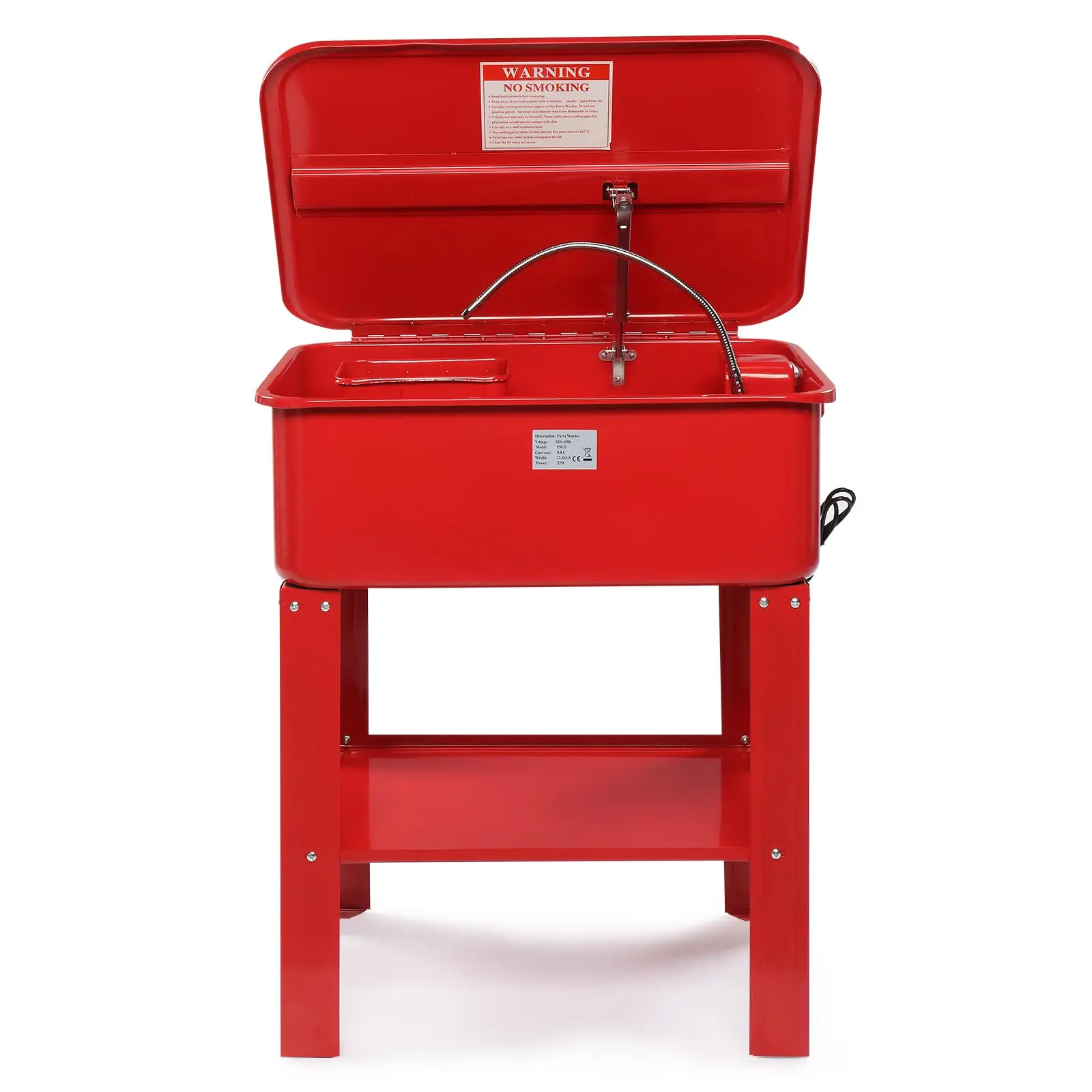 20 Gallon Automotive Parts Washer Cleaner Cabinet, Red