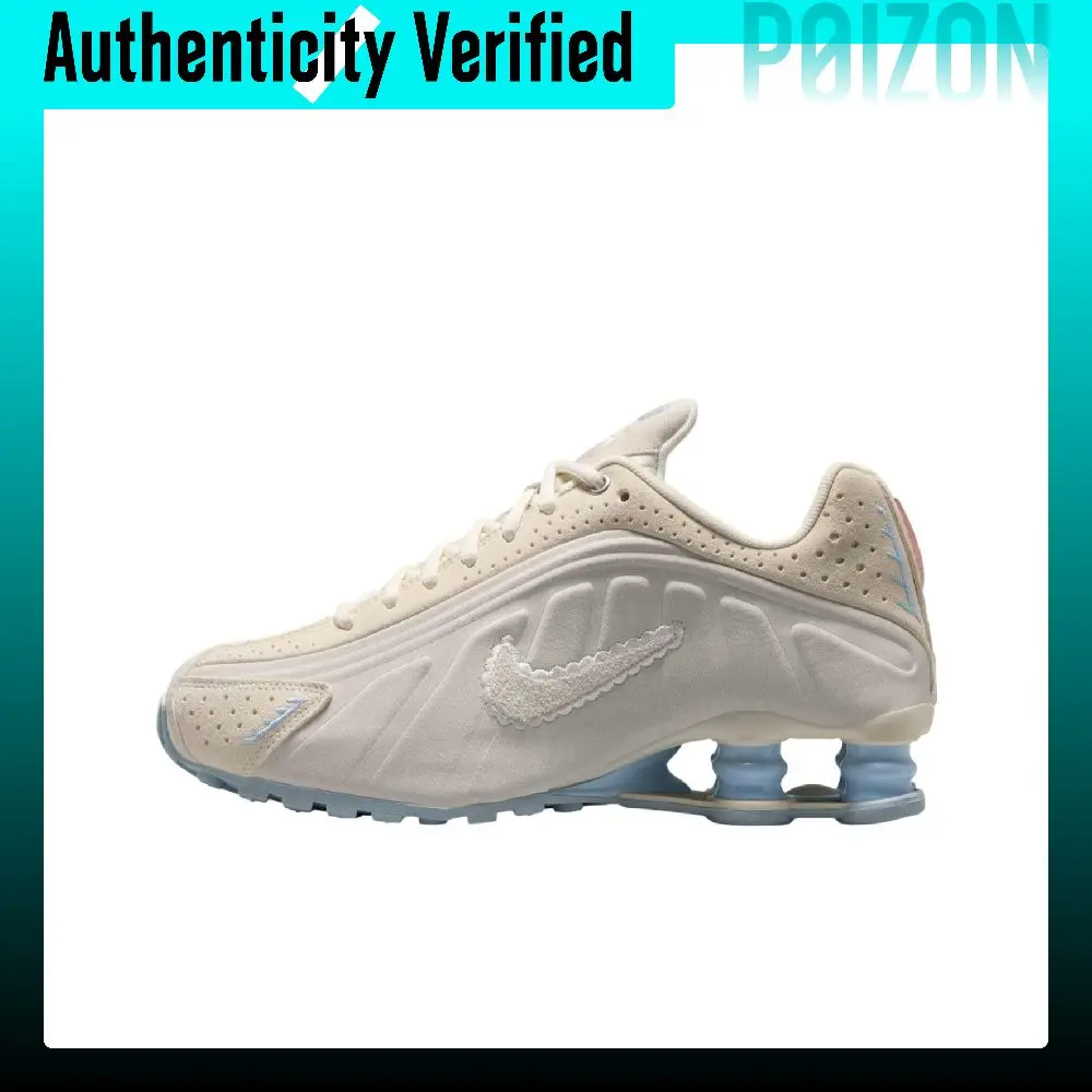 Nike Shox R4 Low top Casual Sprint Running Shoes Women's Beige Brown IH3572-110