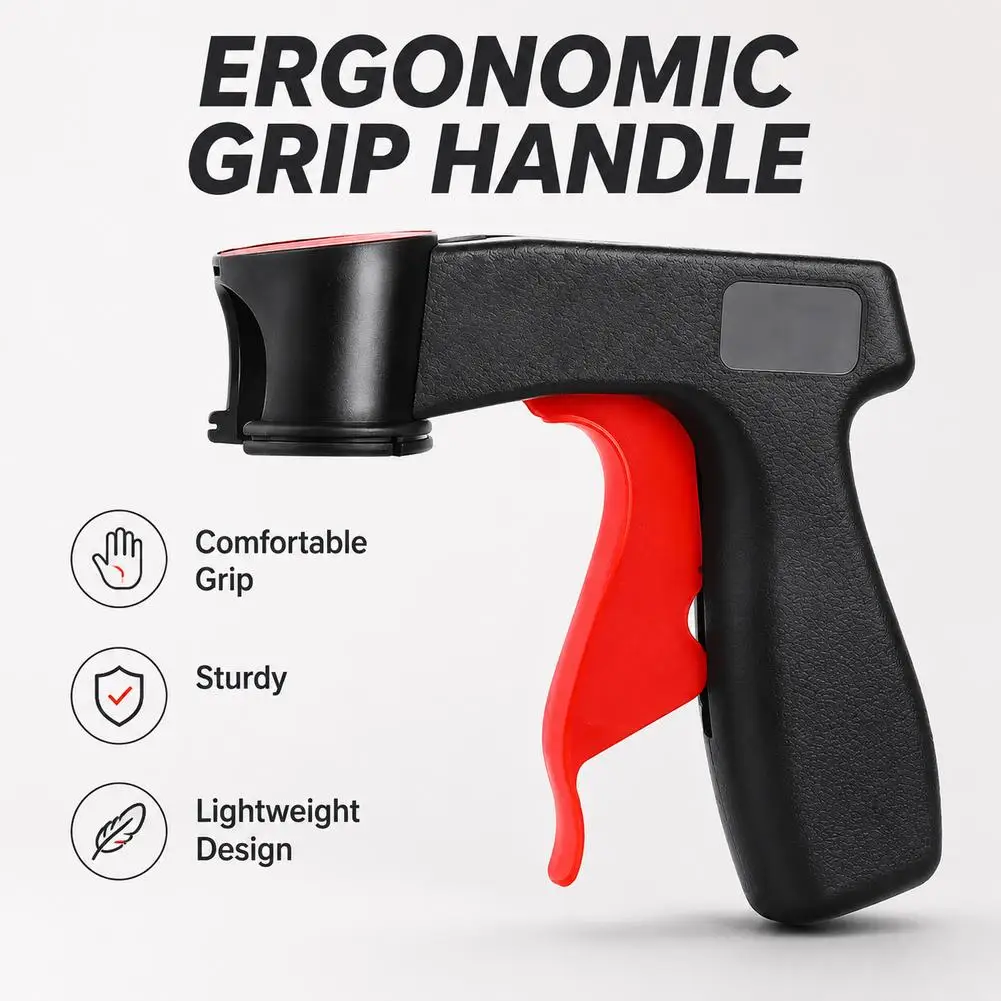 Universal Spray Paint Handle Polishing Paint Spray Gun Adaptor Reusable Spray Grip Trigger Adapter for Aerosol Cans DIY Tool