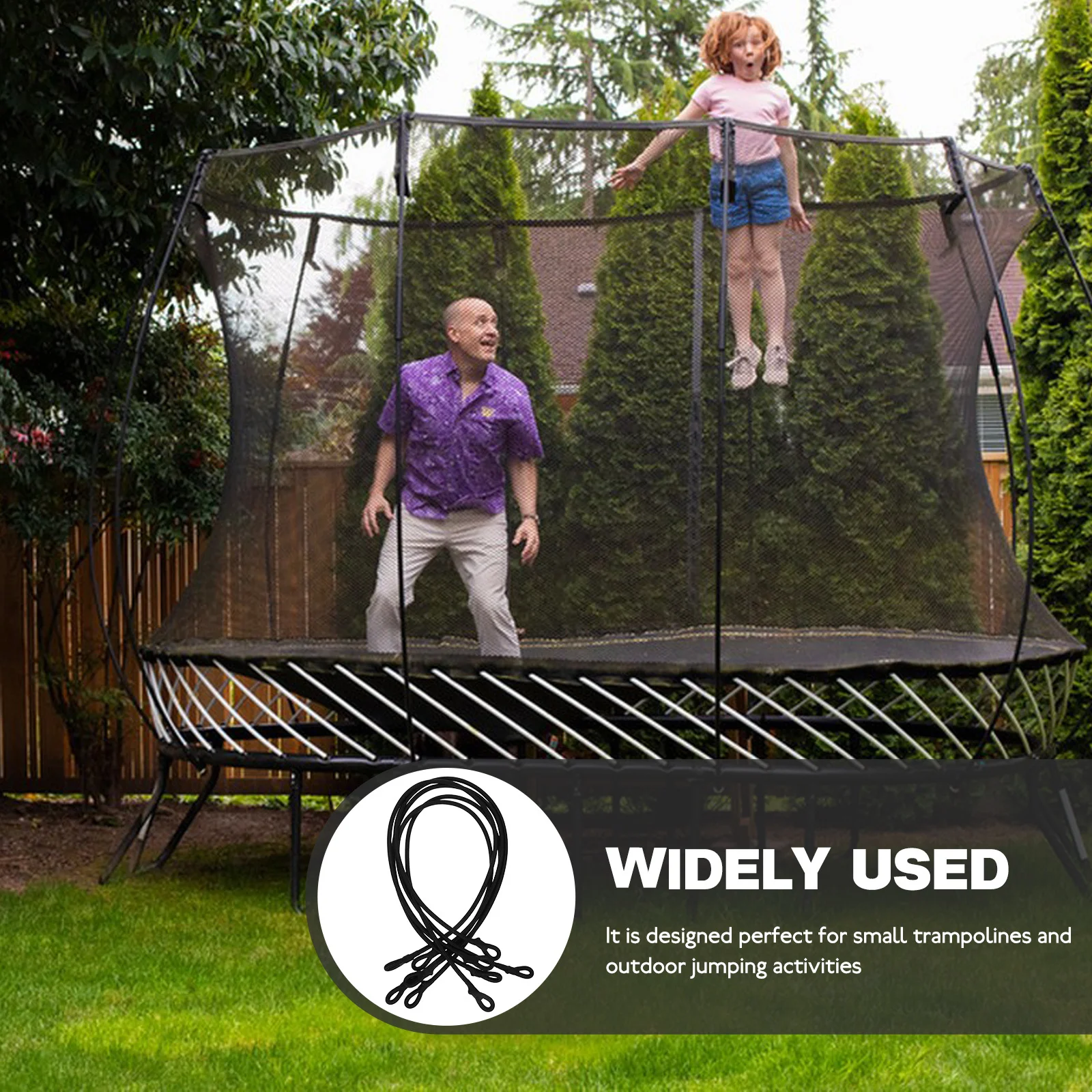 

5pcs Bungee Cords For Trampoline Heavy Duty Elastic Bungee Ropes Outdoor Tent Tarp Fixing Strap Reusable Tie Down Straps