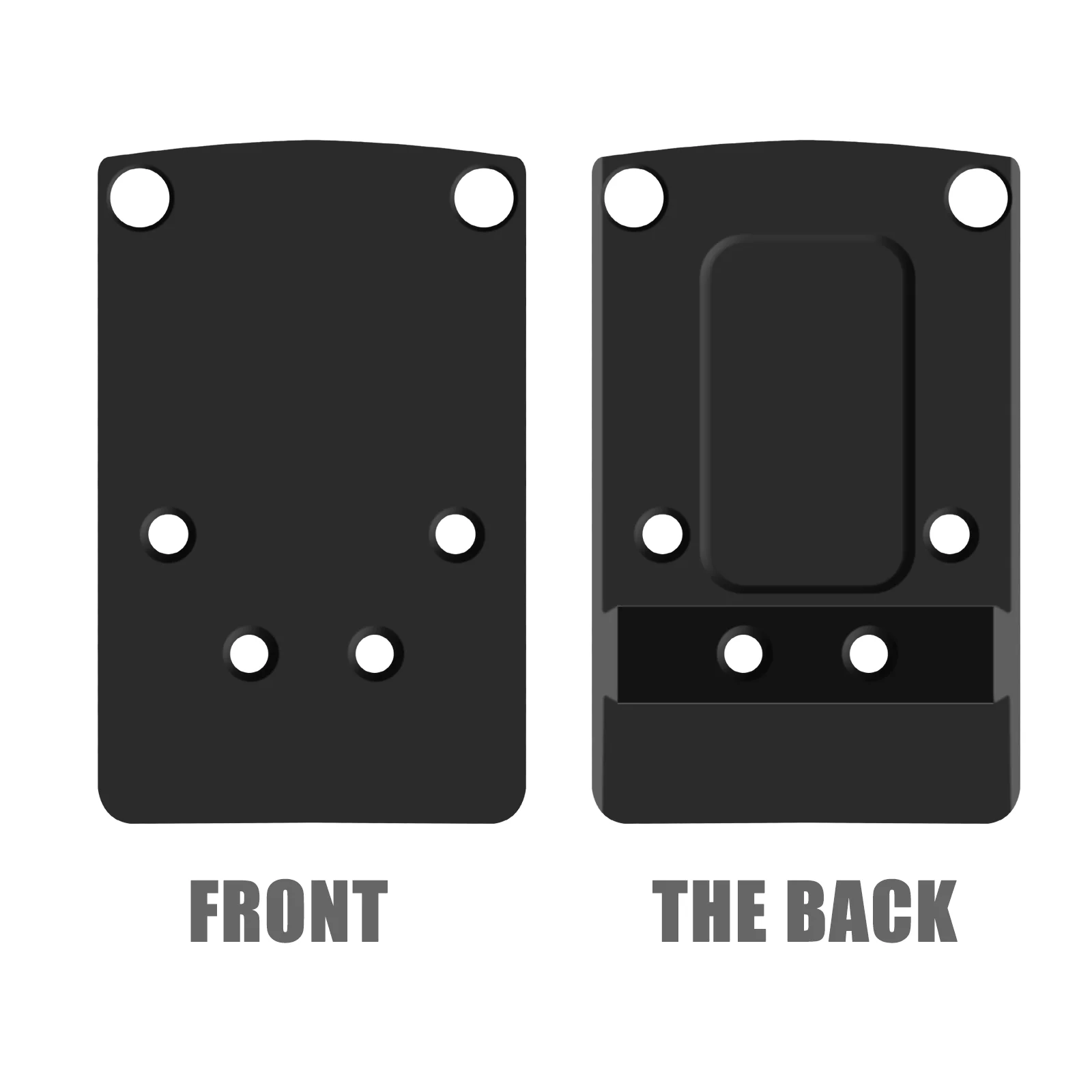 Glock Gen3-Gen5 Full-Size Optic Adapter - HS 407C/507C/507T Compatible, No Drill Mounting for 17/22/34/35/41 Pistols view 3