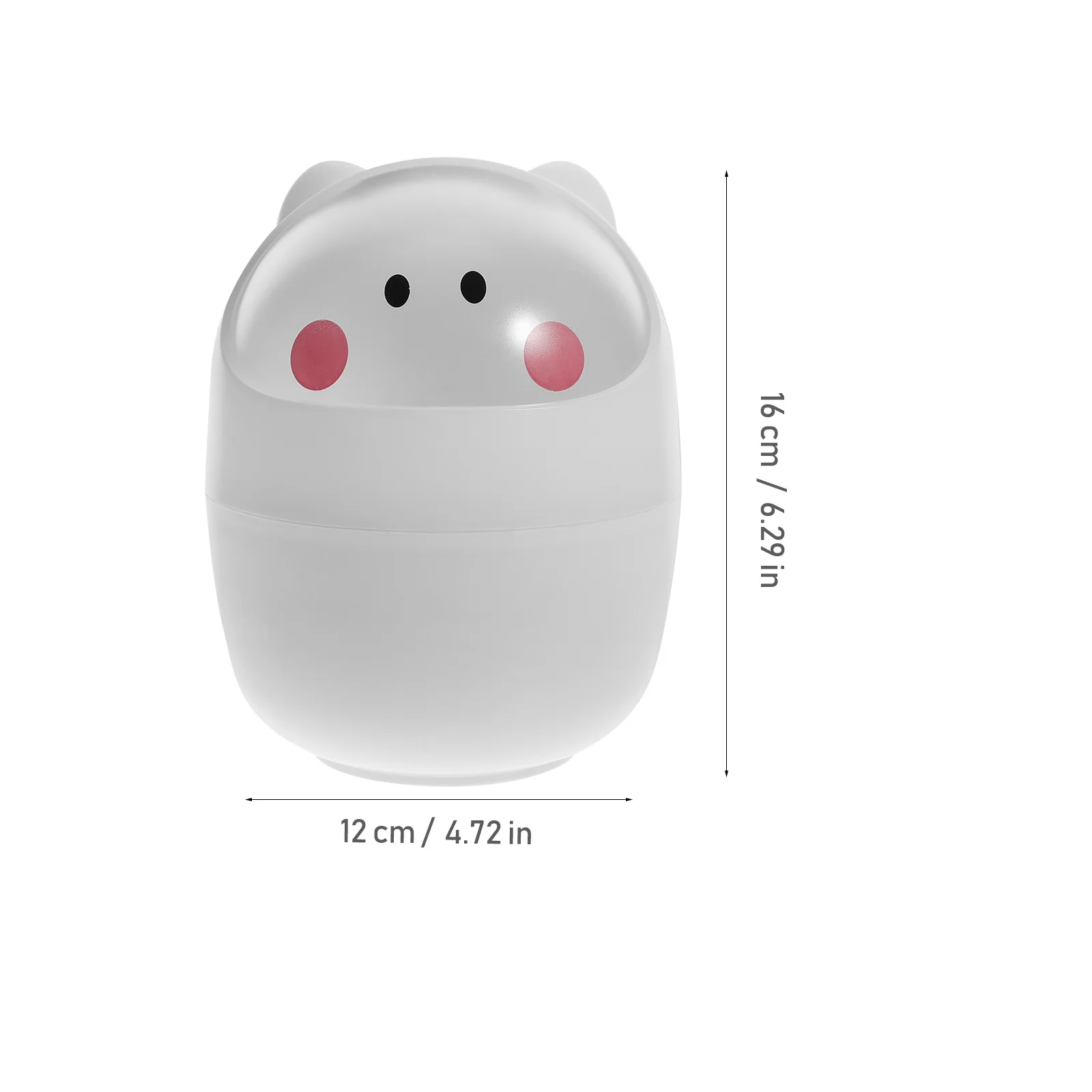 

Household Desktop Trash Bin Cute Sturdy Plastic Garbage Bucket Sealed Lid for Study Study Room Office Daily Use