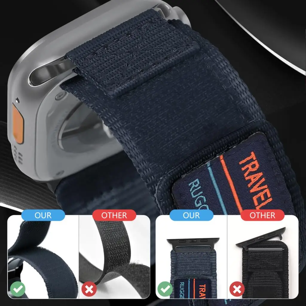 Trail Loop Strap for Apple Watch Ultra Band 49mm 44mm 45mm 42mm Sport Nylon Correa Bracelet iWatch Series 9 7 6 5 4 8 SE Ultra 2