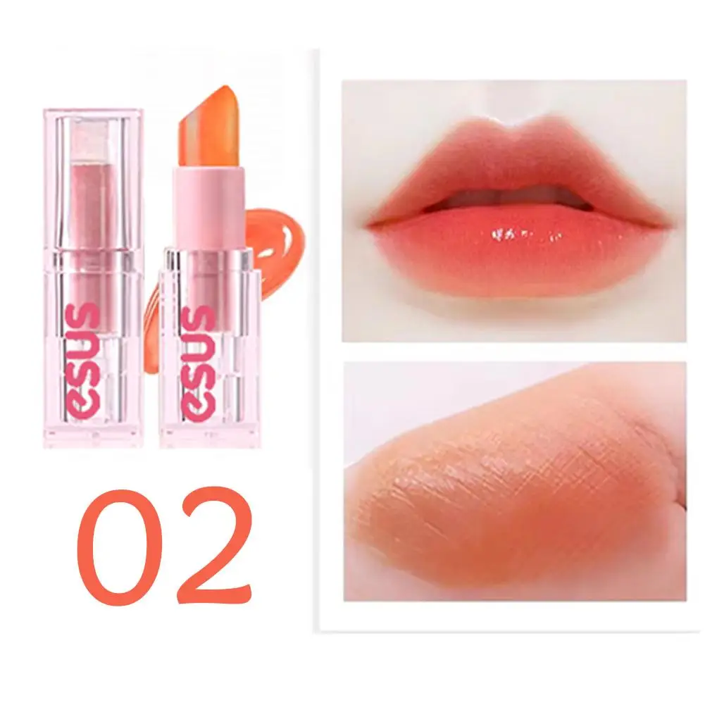 Bálsamo labial de cor quente hidrata profundamente, prevenção de rachaduras, redução de linhas labiais sem sensação pegajosa, bálsamo labial que muda de cor quente