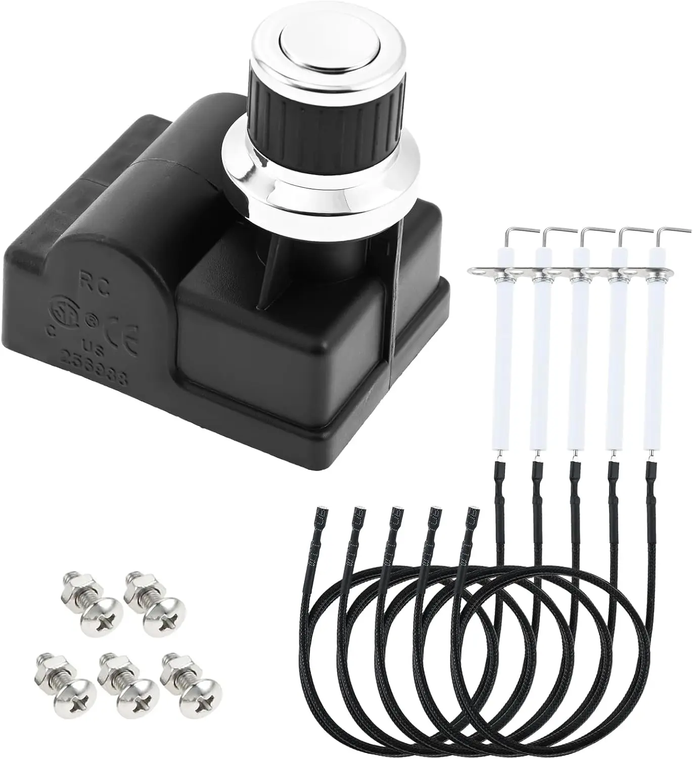 

DHL-128-6Q Комплект импульсного воспламенителя, 6 розеток, электронный кнопочный воспламенитель с 5 электродами и керамическими электродами