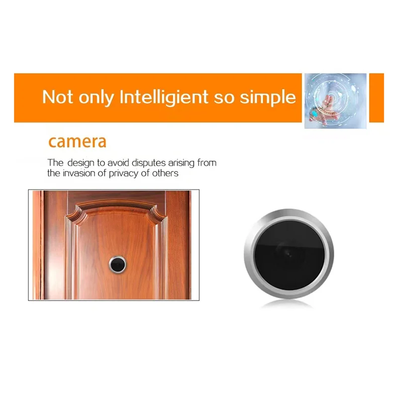 4.3 Polegadas HD Porta Olho Digital Inteligente Campainha TFT Color Door Eye 1MP 145 °   Monitor de câmera de segurança doméstica grande angular