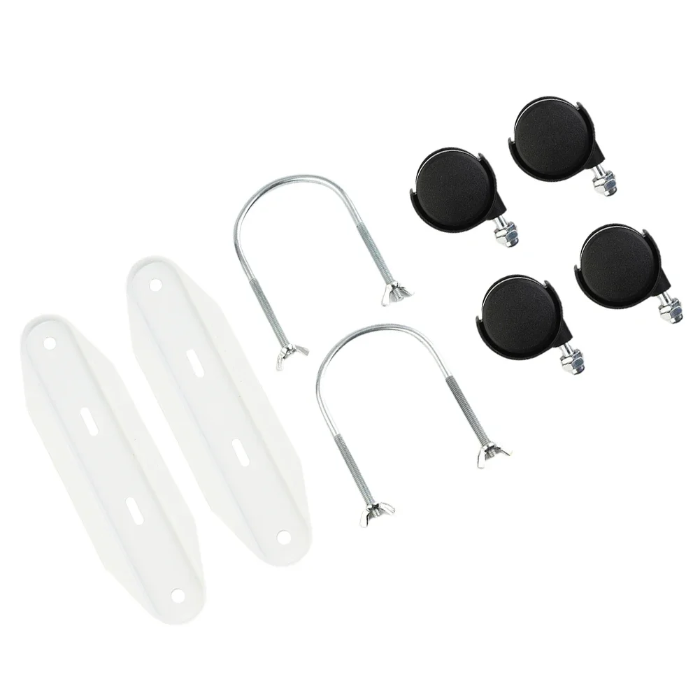 2pcs Oil Ting Pulley Brackets Hydroelectric Radiator Electric Heater Mobile Brackets 360°Degree Directional Wheels Stands