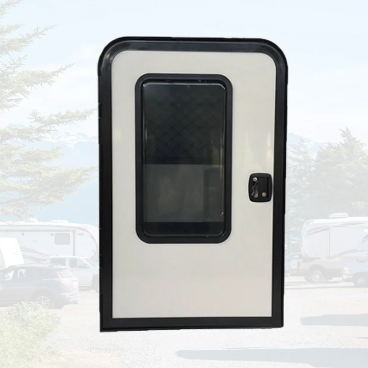 

Good water resistance Motorhome entry door Caravan door best quality for factory Teardrop trailer door with windows