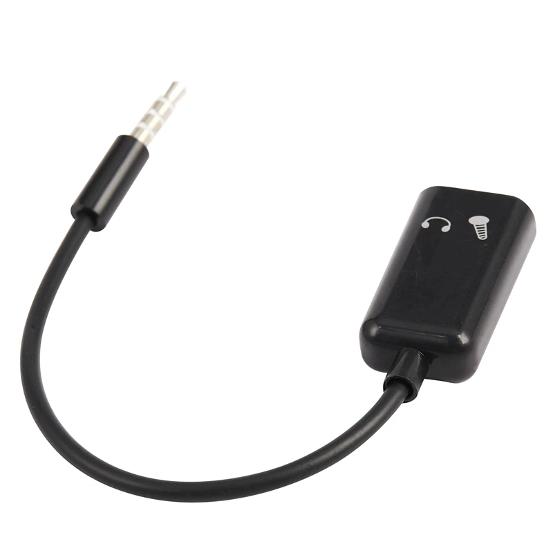 3.5Mm Stereo Audio Splitter Male To Headphone Headset + Microphone Adapter Couples Turn Wiring Harness Connector