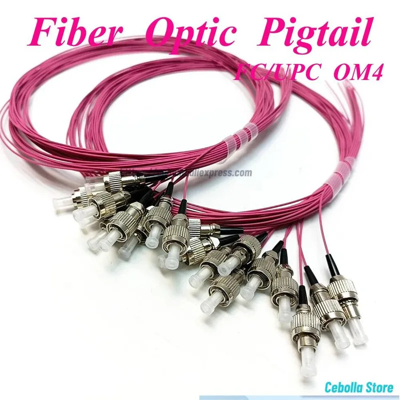 

30 шт. оптоволоконных пигтейлов MM 0.9 мм 1.5 м FTTH, оптический пигтейл с коннектором FC/LC/SC UPC, 1.5 метра, многомодовый OM4 0.9 мм, ПВХ