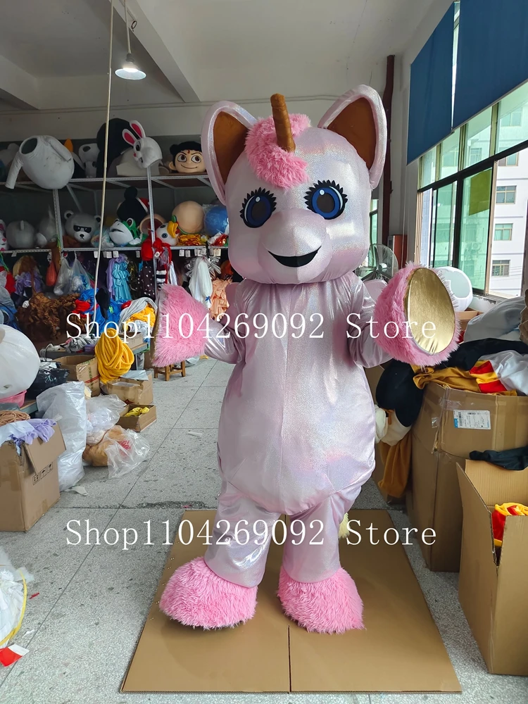 

Lovely Pink Unicorn Mascot Costume Cartoon Mascotter Birthday Anime Unicorn Cosplay Costumes Character Party Halloween Carnival