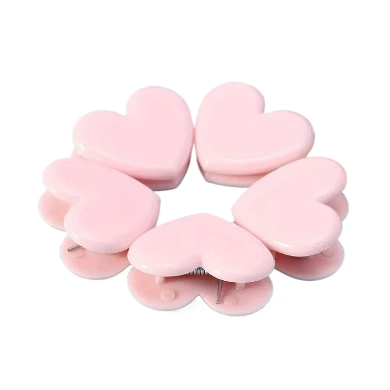 5Pcs Heart Shape Bulldog Grip Clips Food Bag Sealing Clamp Paper File Ticket Binder Photo Organizer Kitchen Office School Supply view 5