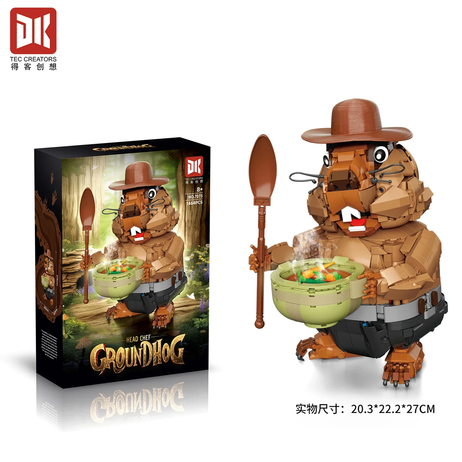 DK7073 Marmota Blocos de Construção Modelo Série de Animais Bonitos Montados Tijolos MOC Ornamentos Criança Presentes de Férias Brinquedo 1464PCS