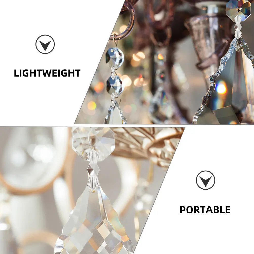 300Pcs Crystal Connectors Metal Chandelier Clips Replacement Parts Hanging Light Fixing Pins Fastening Clips for Lamps