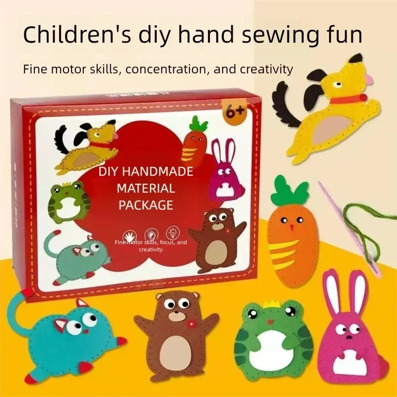 Sewing Fun Handmade Doll Ornament, Educational Enlightenment Handicraft Sewing DIY Creative Gift, Kids Craft Kit