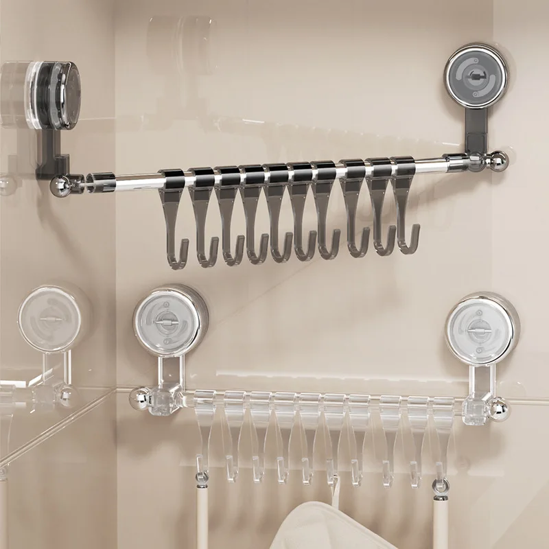 

Opovcom Suction Cup Hook Fine Hook No Punching Kitchen Bathroom Row Adhesive shower curtain hooks