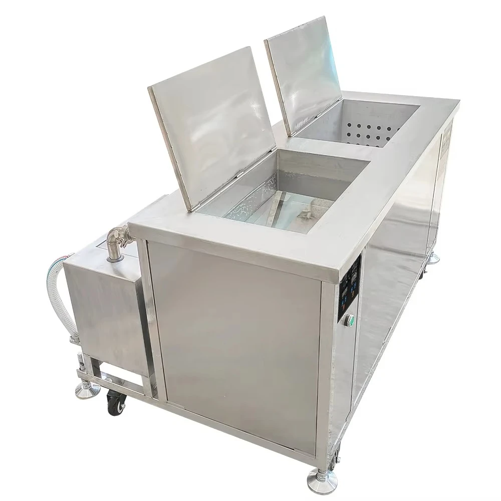 61L خزان مزدوج بالموجات فوق الصوتية الأنظف أجزاء المحرك تنظيف قطع غيار السيارات الصناعية آلة تنظيف أجزاء المحرك #3