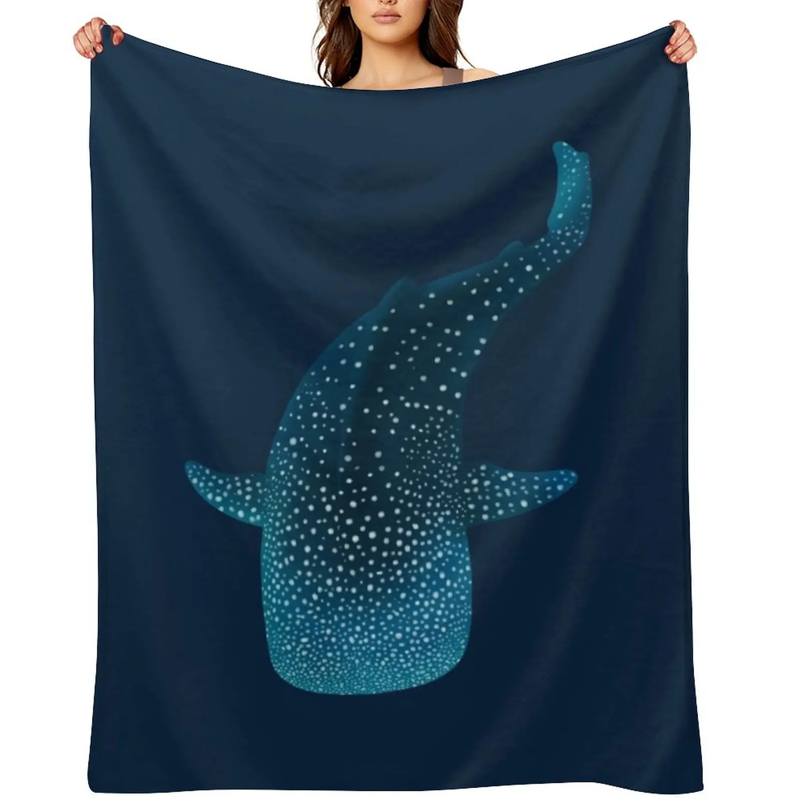 

Whale Shark Marine Life Throw Blanket Weighted warm for winter Blankets For Sofas Cute Blankets