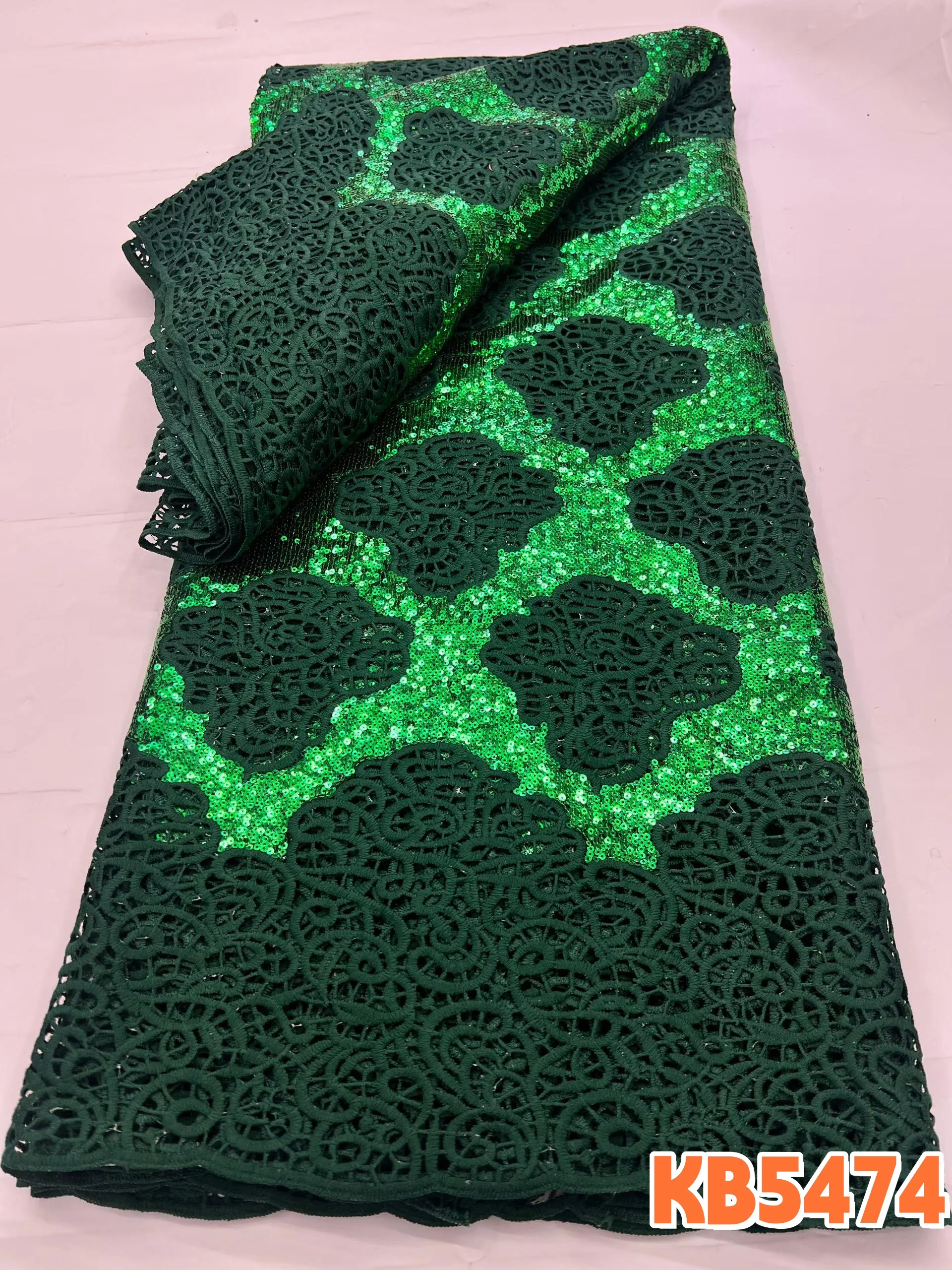 

Oliver Green Luxury Laces On Sale 5 Yards Dubai Water Souble Sequins Lace Fabric Beads Embroidery Fabric for Dress Sewing KB5474