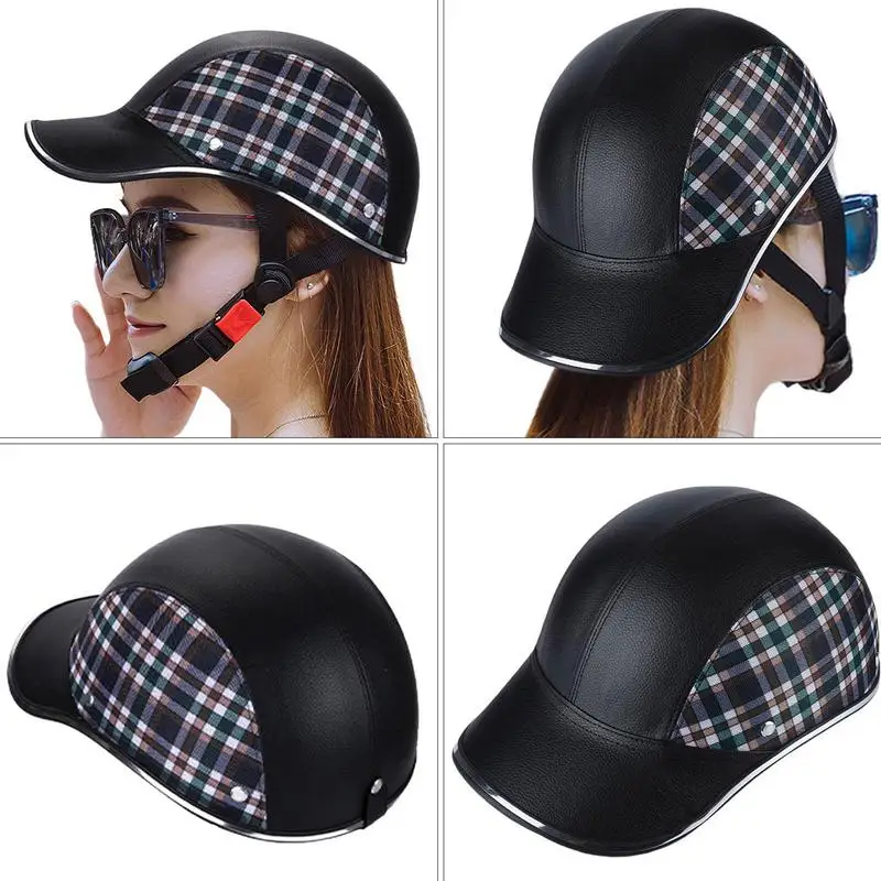 Motorcycle HelmAdjustable Cycling Half Helm Scooter Helmets Hat Shock-Absorbing Equipment For Men Women Commuting Biking Skating