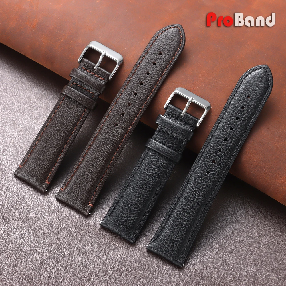 

20mm 22mm Retro Lychee Pattern Watch Band Women Men Wristband Quick Release Universal Replace Strap for Seiko Bracelet for Rolex