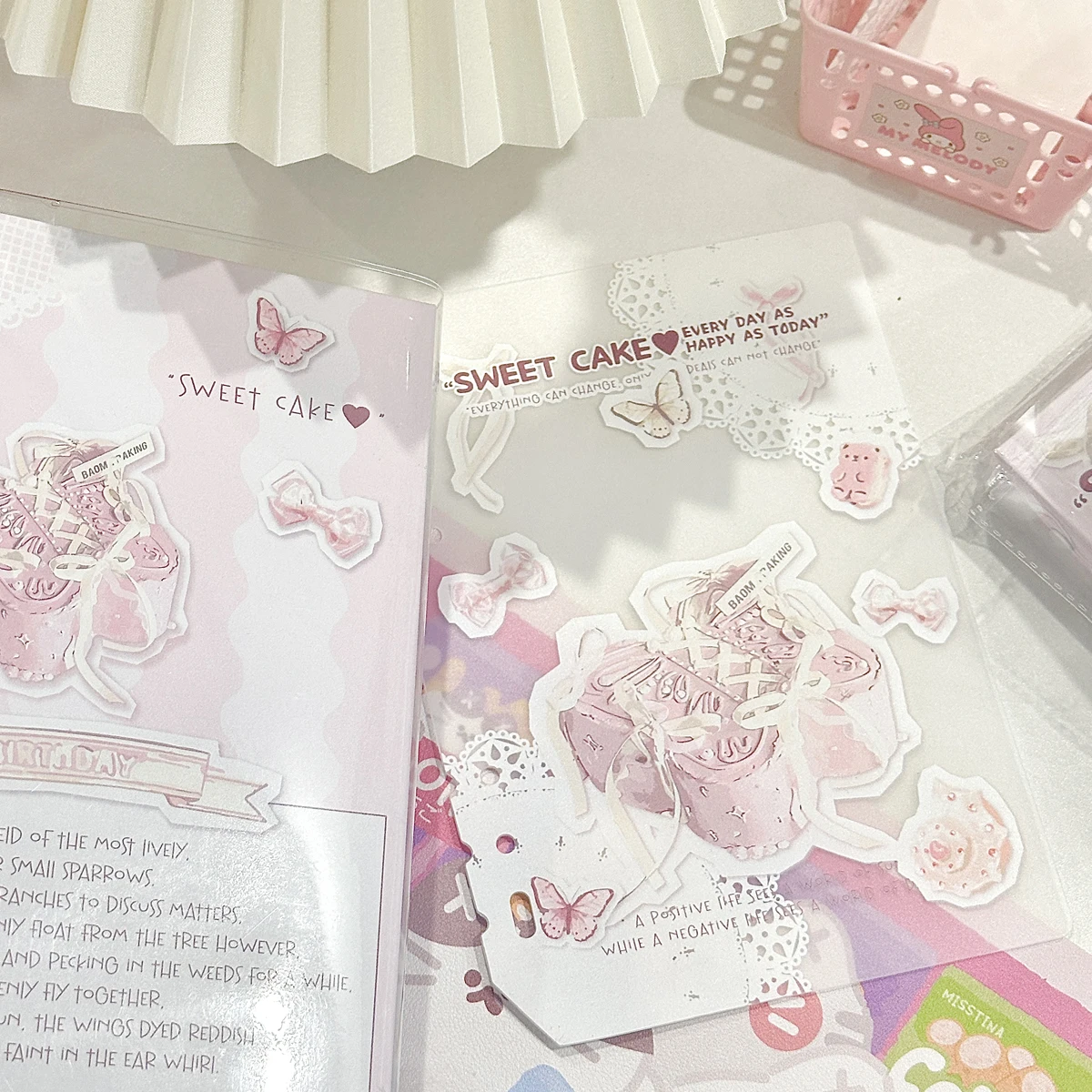 Cute Pink Bow Binder A5 Loose Leaf Photocards Holder Magnetic Kpop Photo Card Collect Book Album Korean 포카 바인더