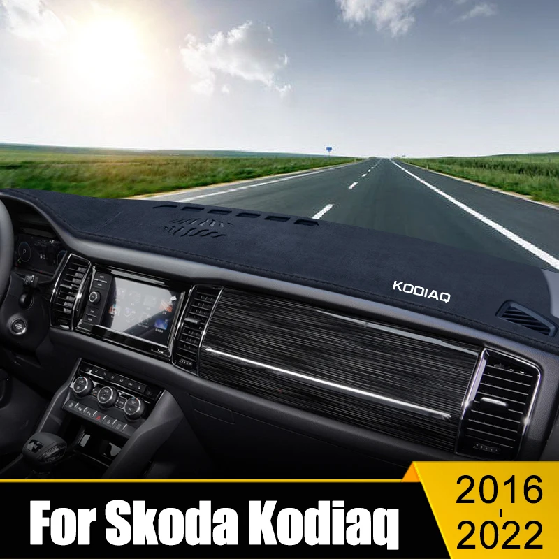 

For Skoda Kodiaq 2016 2017 2018 2019 2020 2021 2022 Car Dashboard Cover Avoid Light Pad Sun Shade Anti-UV Carpets Non-Slip Mat