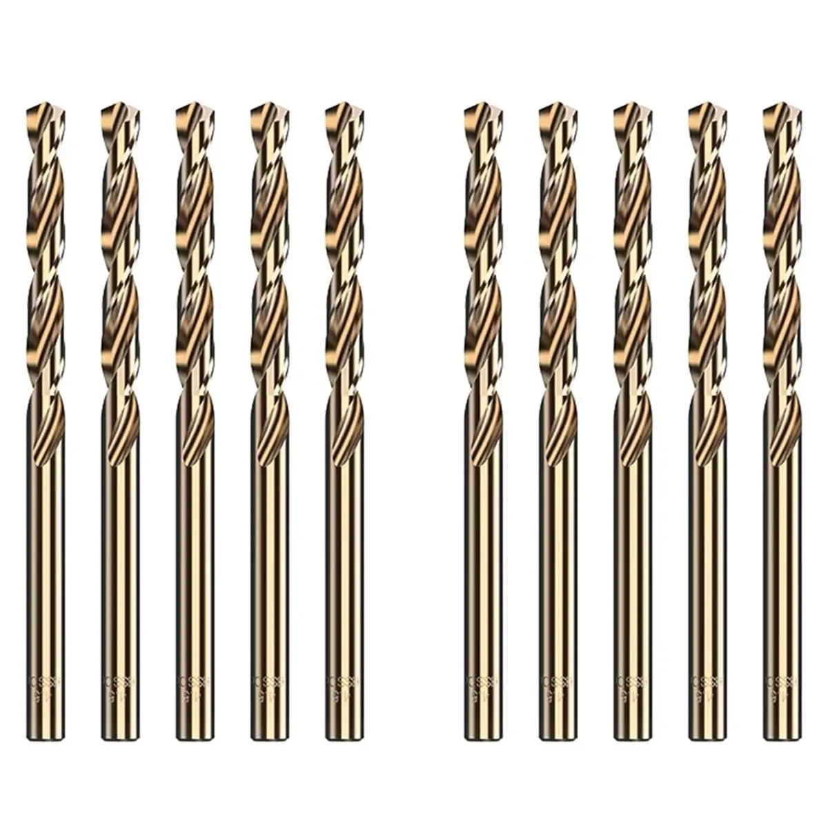 A1940K 10PCS M43 Contains Cobalt Twist Drill Bits Hole Drilling Stainless Steel Drill Round Shank Drill Alloy Drill for Metal SU