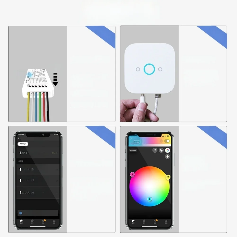 

For ZigBee 3.0 5-in-1 LED Strip Controller for DC5-24V Input Featuring For PWM Dimming for Multi-Mode RGBW RGB CCT Use