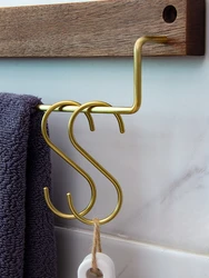 S Hook Shelf Kitchen Hanger Clothing Store Gold Clothes
