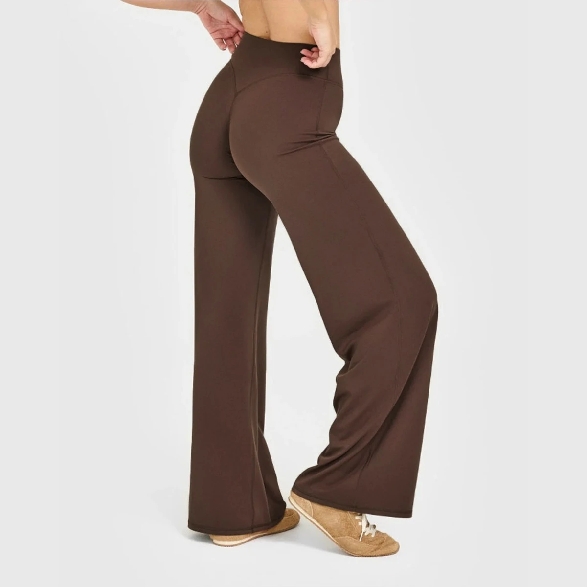 Uitlopende leggings Rechte pijpen leggings Dames Wijde pijpen Yoga Ademende fitnesskleding Veelzijdige casual broeken